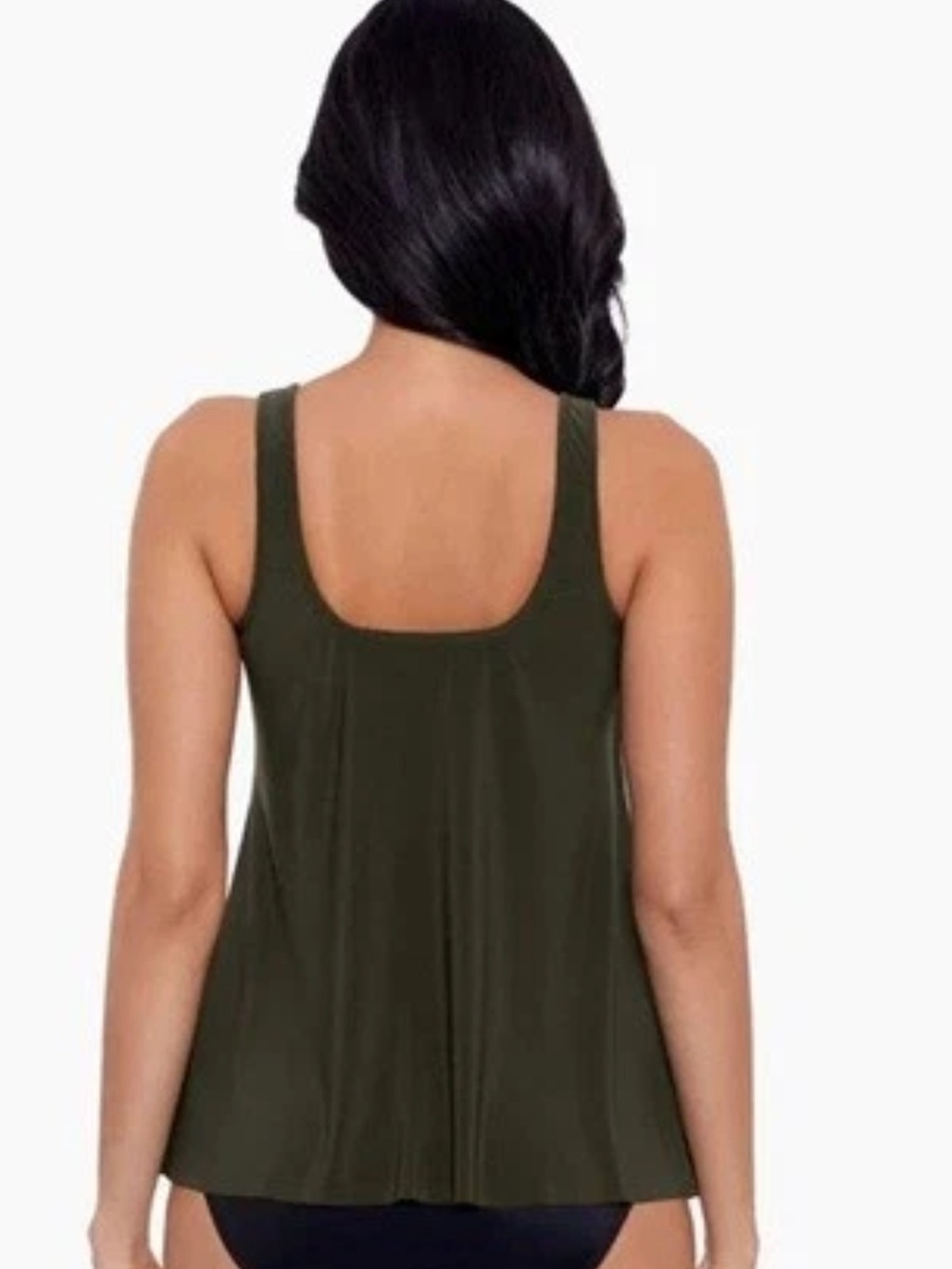 Miraclesuit Illusionists Ursula Underwire Tankini Swim Top In Nori Green Size 12 - Picture 2 of 11